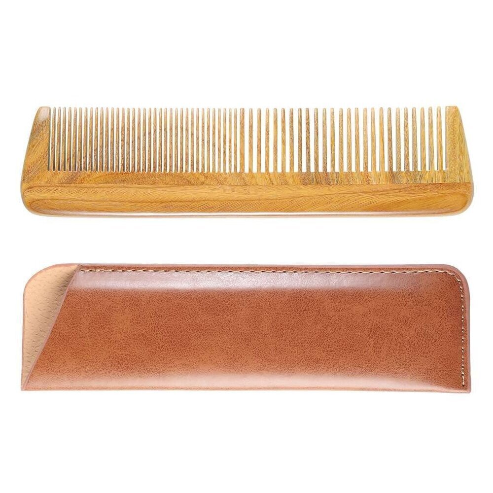 Wooden Comb Handcrafted Sandalwood Hair Beard Mustache Styling Compact